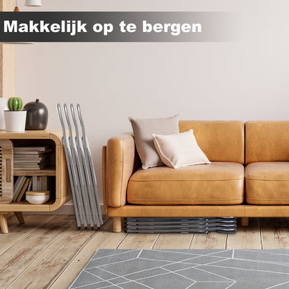 Bardi 2-delige Klapstoelen set PVC wit - 100 kg draagvermogen