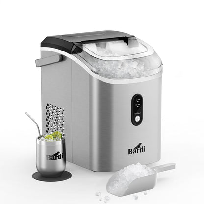 Bardi Nugget IJsblokjesmachine Rond 1,1L RVS - 15 kg/24 uur - incl. thermosbeker