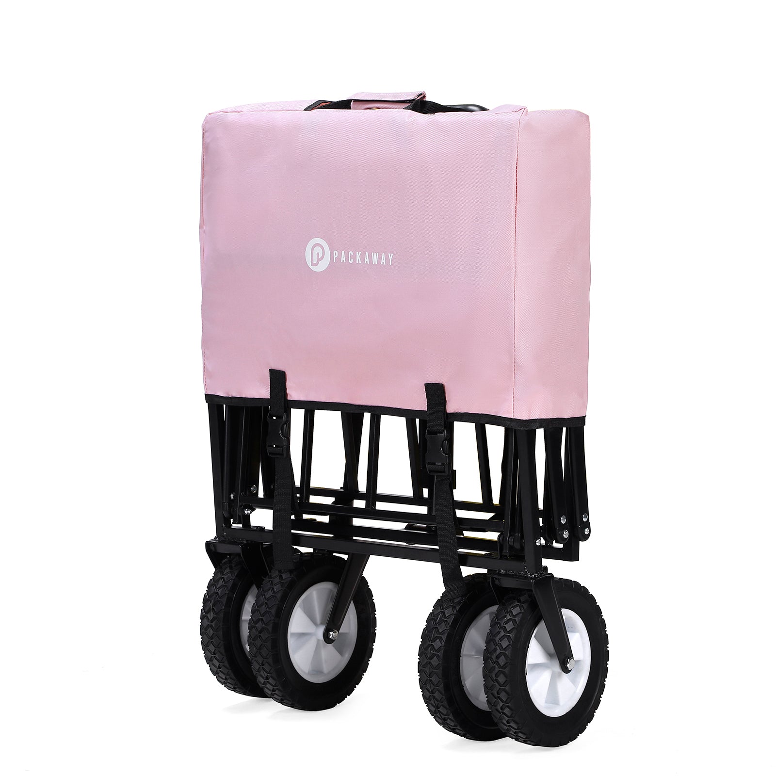 Bolderkar tot 70 kg roze - Wasbaar polyester - opvouwbaar - 98x53 cm