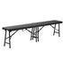 Bardi Campingbank rotan look zwart 180 x 28 - inklapbaar