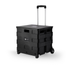 Shopping trolley 50L XL black - shopping crate - 35 kg load capacity - with lid and telescopic handle