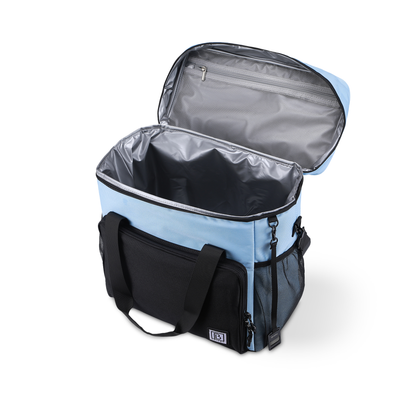 Koeltas 30L zwart-blauw - Lunchtas - 4 laags geïsoleerd - incl. 4 koelelementen