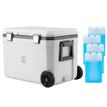 Cool box 45L white - 3 days insulation - 4 cooling elements - temperature-safe closure