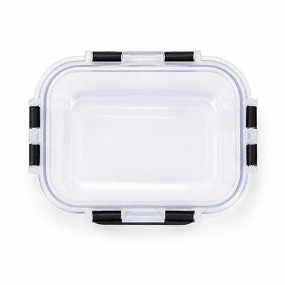 Bardi 5-delige set glazen vershoudbakjes 1060ml - oven- magnetron- en vriezerbestendig, incl. 10 wondersponsen