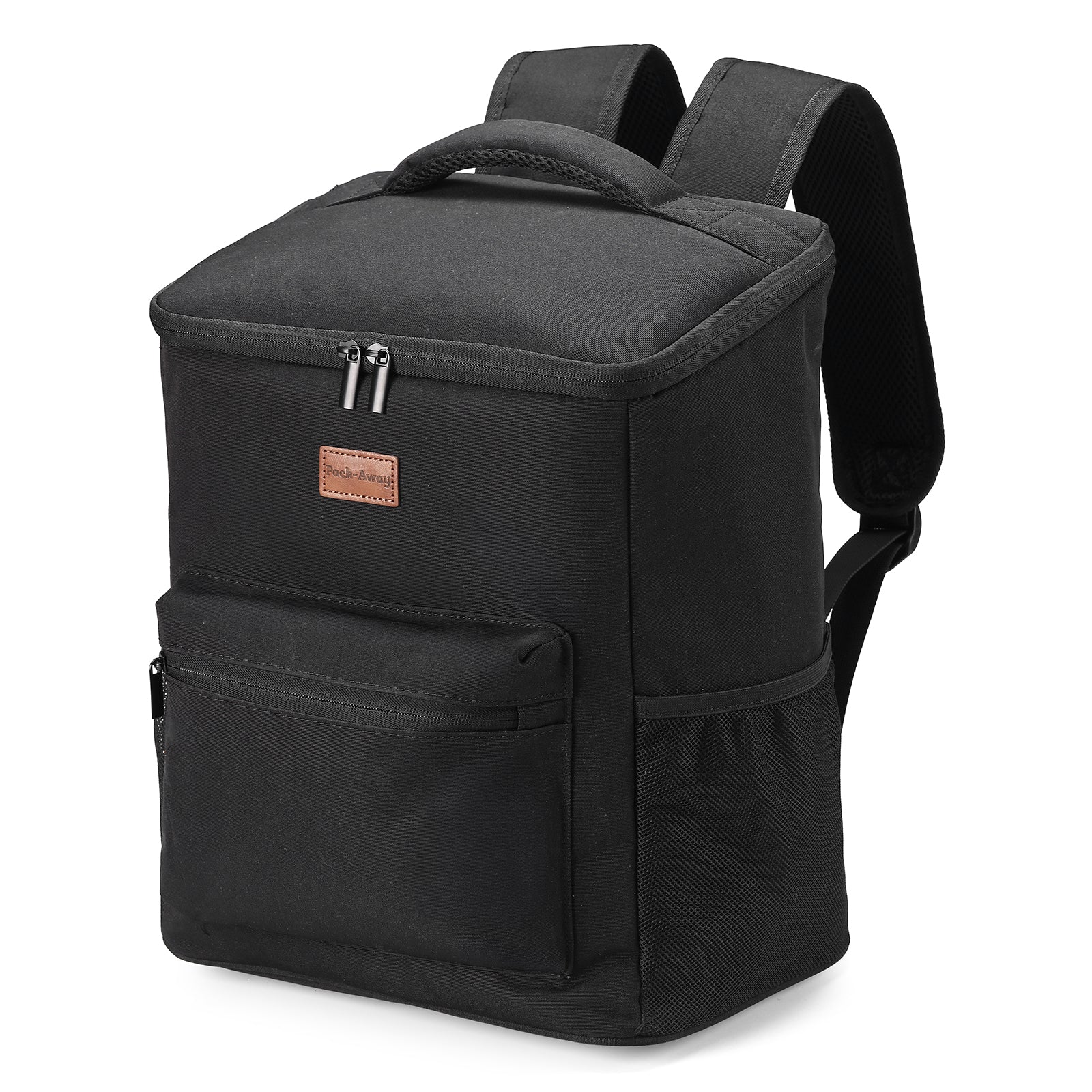 Packaway Koeltas rugzak 25L zwart - incl. 2  koelelementen, flessenopener