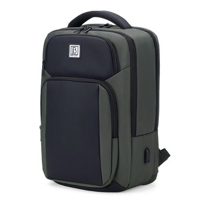 Brisby Rugzak Pro 1 – Laptoprugzak tot 15,7 inch voor Werk, School en Reizen – Waterafstotend – Met Tabletvak, Antidiefstalvak en Trolleysleeve - Groen