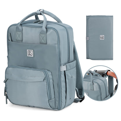Brisby slijtvaste Luiertas – verzorgingstas – met buggymontage - Mist Blue