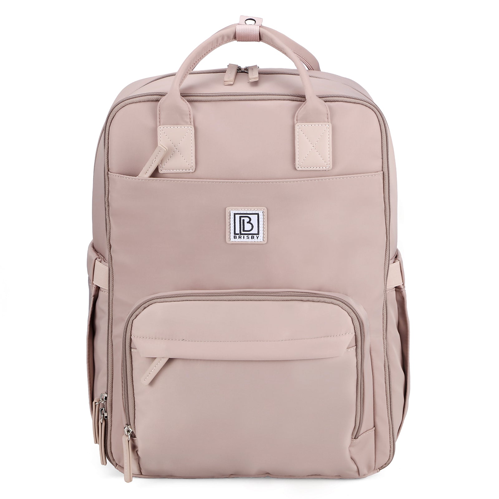 Brisby slijtvaste Luiertas – verzorgingstas – met buggymontage - Muted Rose