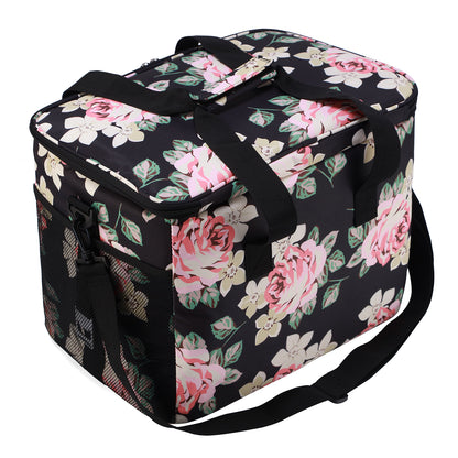 Packaway Koeltas 30L black flower - incl. 4 koelelementen, draagband