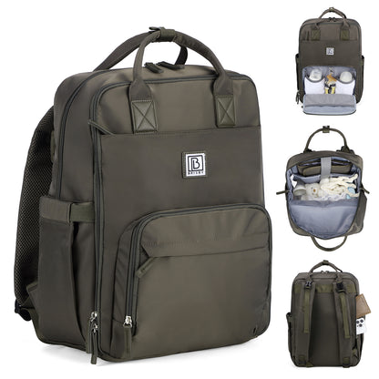 Brisby slijtvaste Luiertas – verzorgingstas – met buggymontage - Forest Green
