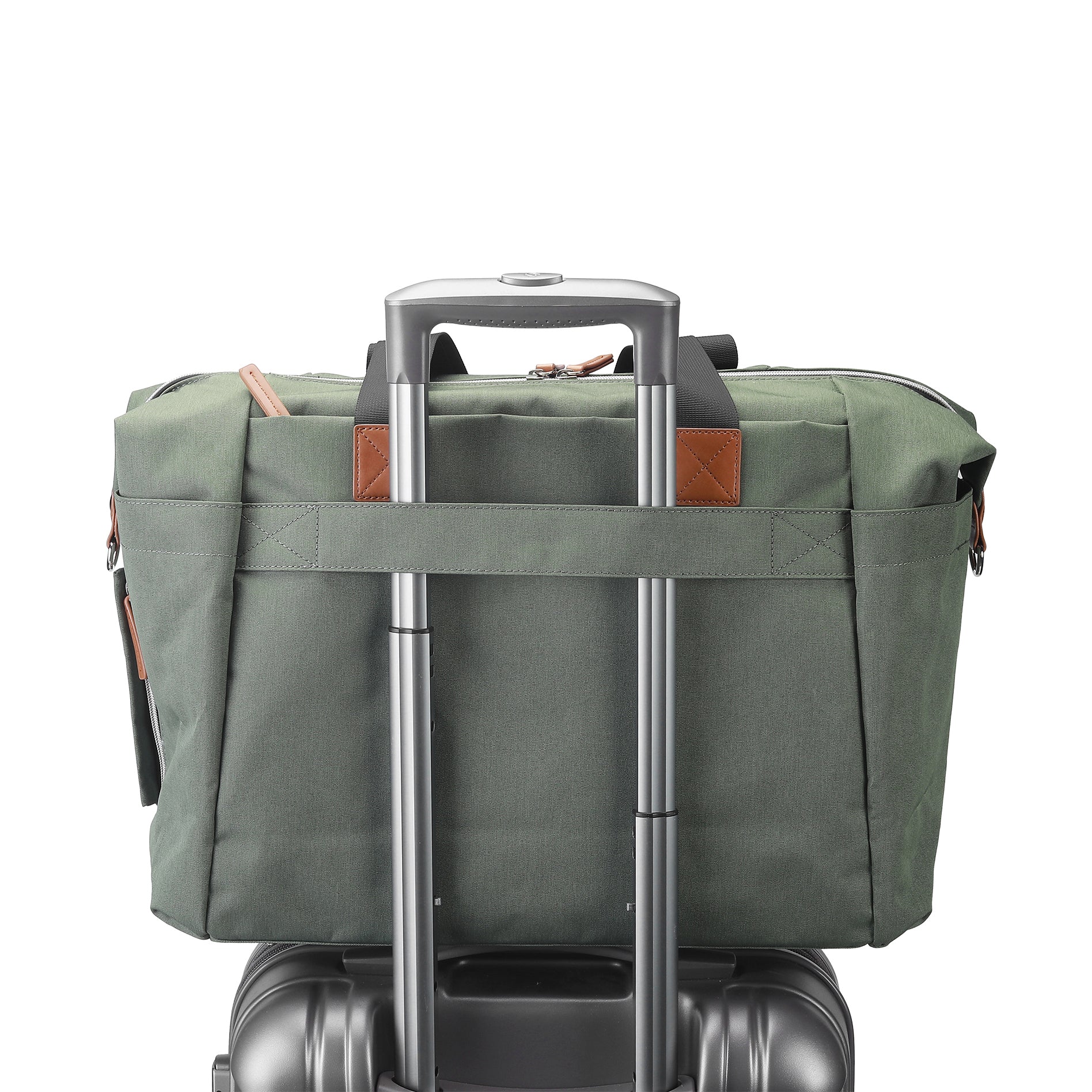 Brisby Luiertas duffel groen - incl. verschoonmat, isoleervakken en speenhouder