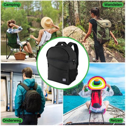 Koeltas 25L zwart - rugzak - 4-laags geïsoleerd - waterafstotend - incl. 2 gratis koelelementen en bieropener