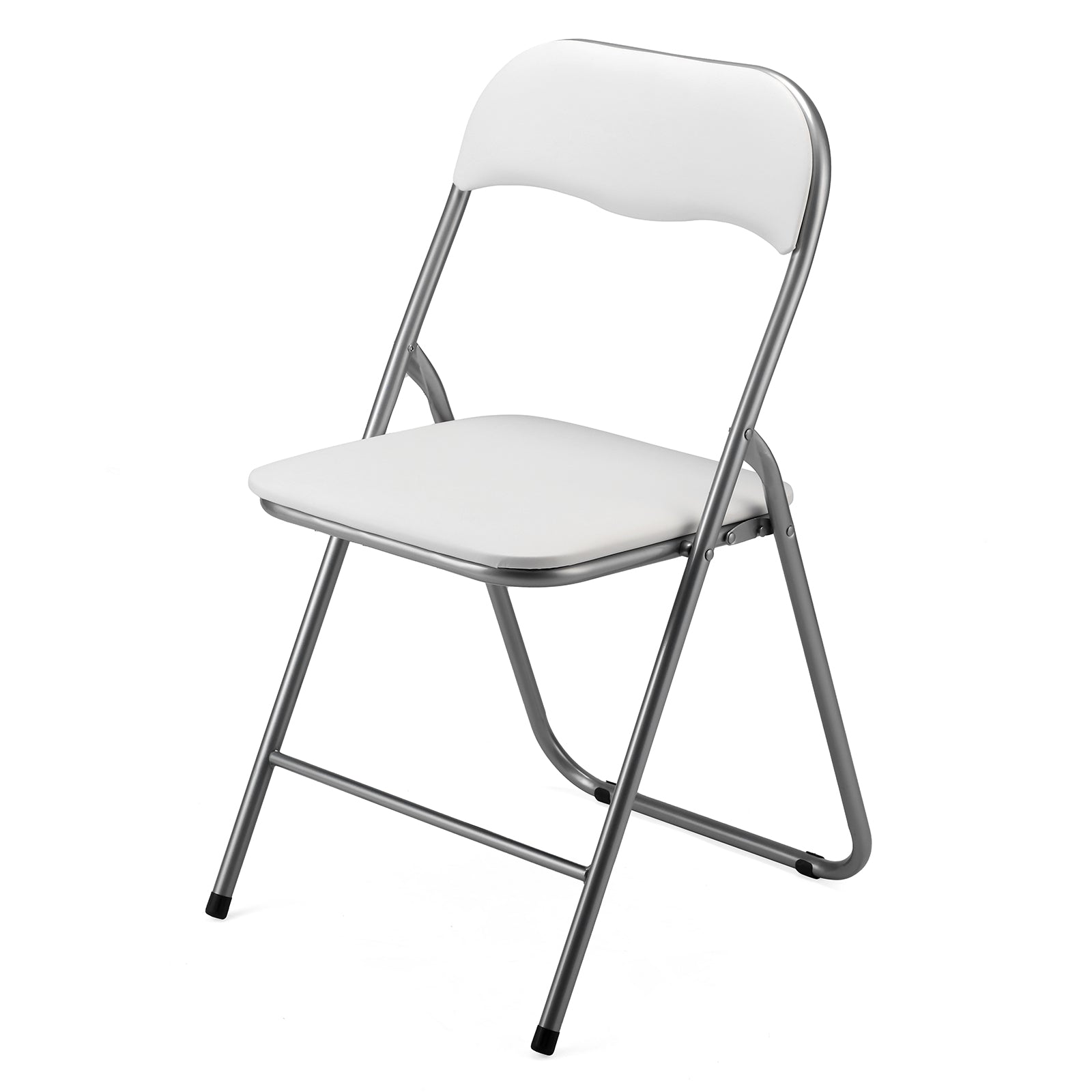 8-delige klapstoelenset - wit - 100kg draagkracht - 43 x 38 x 87 cm