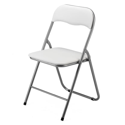 8-delige klapstoelenset - wit - 100kg draagkracht - 43 x 38 x 87 cm