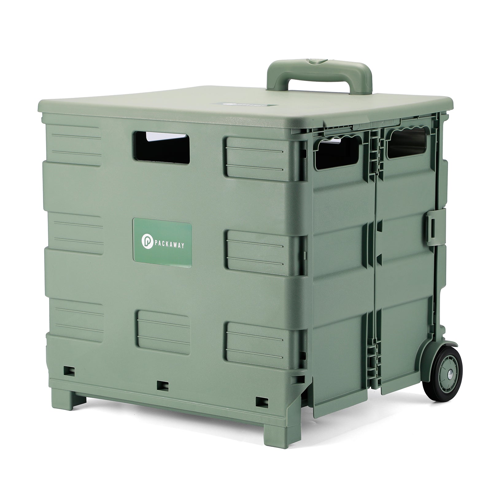 Packaway Boodschappentrolley krat XL 50L groen - incl. deksel