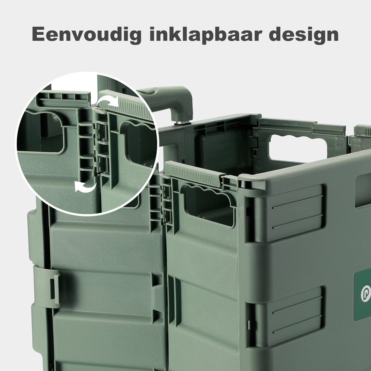 Packaway Boodschappentrolley krat XL 50L groen