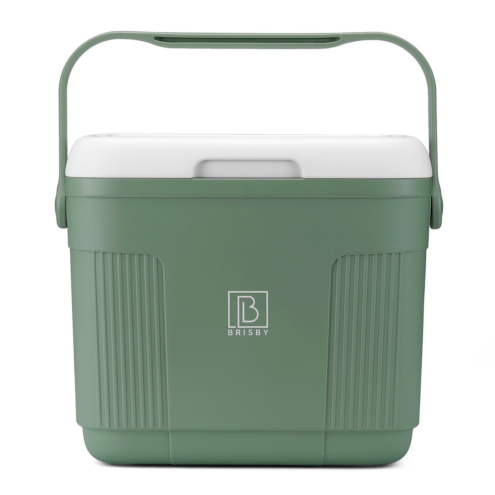 Brisby Koelbox 22L groen + 3-delige vershoudbakjes + 2 thermosflessen 0,5L set