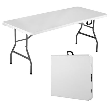 Witte Inklapbare Campingtafel 180x75 cm inclusief Tijger rok