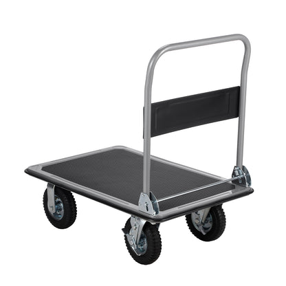 Packaway Professionele Opvouwbare Transportwagen 350 kg – Transportkar met Rubberen Luchtbanden – Rem – Antislip Laadplateau
