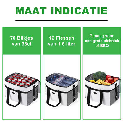 Packaway Koeltas 40L wit - incl. 6 koelelementen, draagband
