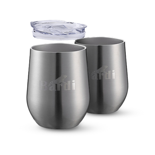 Bardi Thermosbekers 0,3L RVS set -  incl. deksels - dubbelwandig