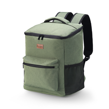 Packaway Koeltas rugzak 25L groen - incl. 2  koelelementen, flessenopener