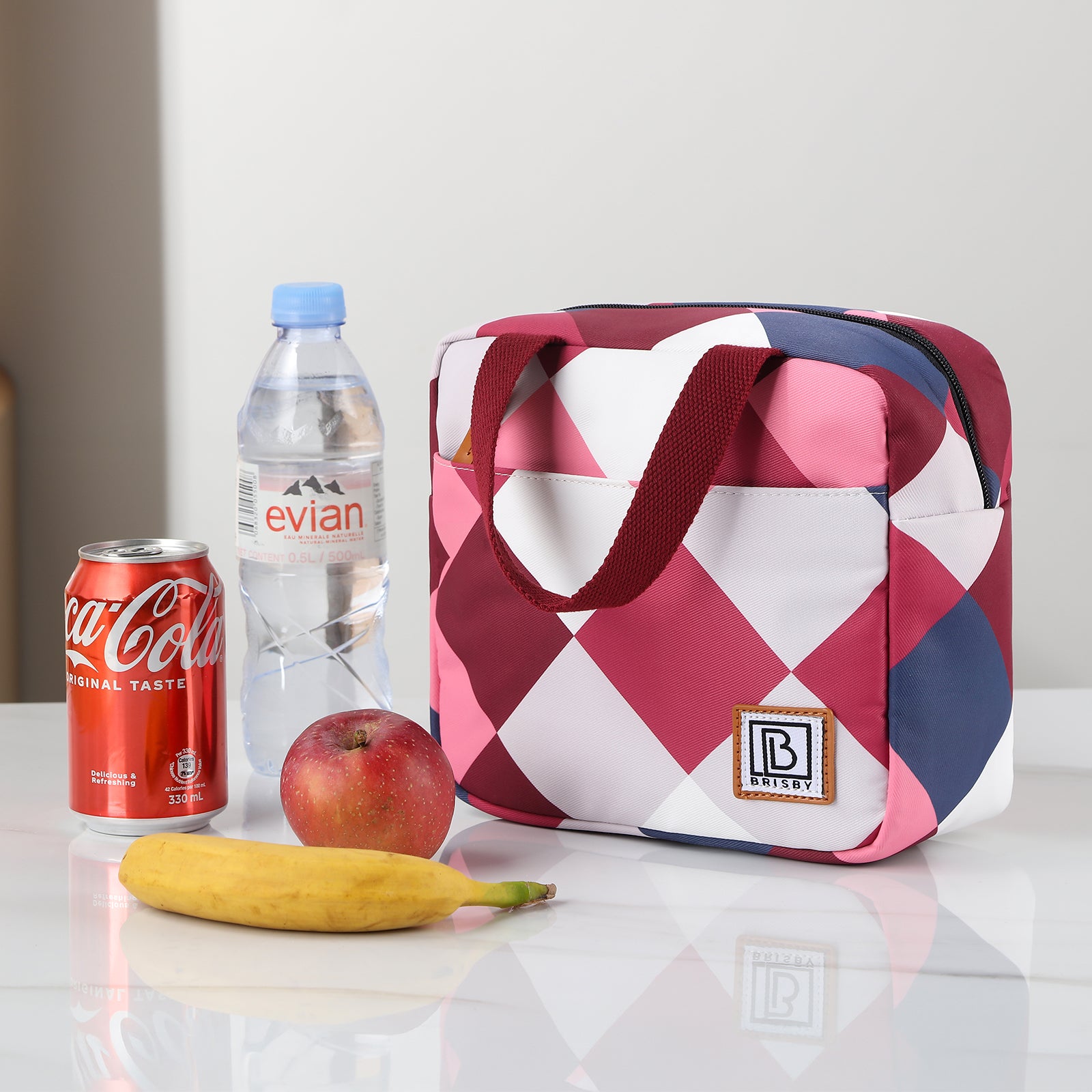 Brisby Koeltas Lunchtas 4L - Waterafstotend - Geïsoleerde Kolftas - Inclusief Koelelement - Blok Roze