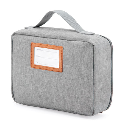 Brisby Koeltas & Lunchtas 2,5 Liter voor Kinderen - Inclusief Koelelement & Naamkaartje - Lichtgrijs