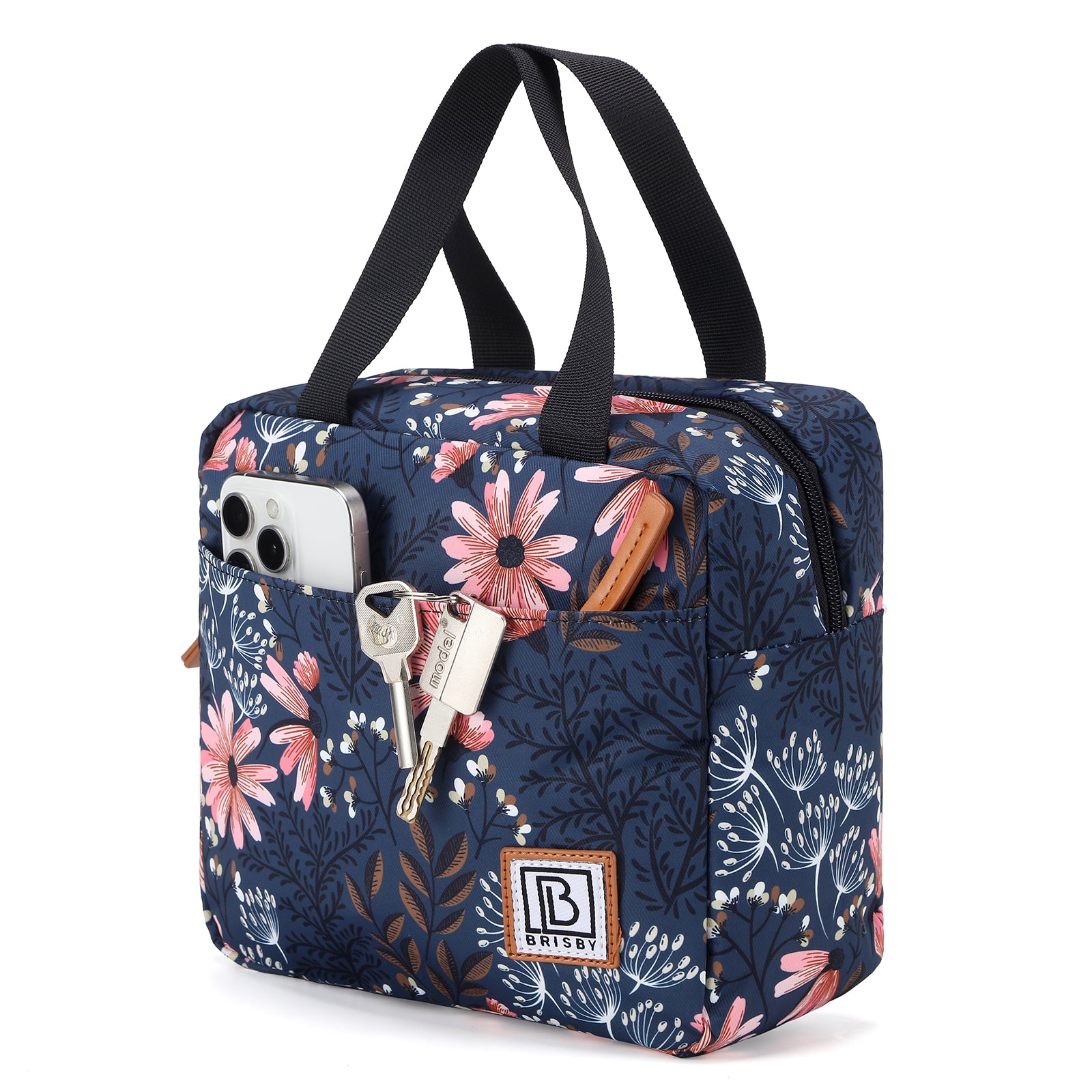 Brisby Koeltas Lunchtas 4L - Waterafstotend - Geïsoleerde Kolftas - Inclusief Koelelement - Japanese Flower