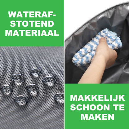 Koeltas 30L zwart-grijs-grijs - Lunchtas - 4 laags geïsoleerd - incl. 4 koelelementen