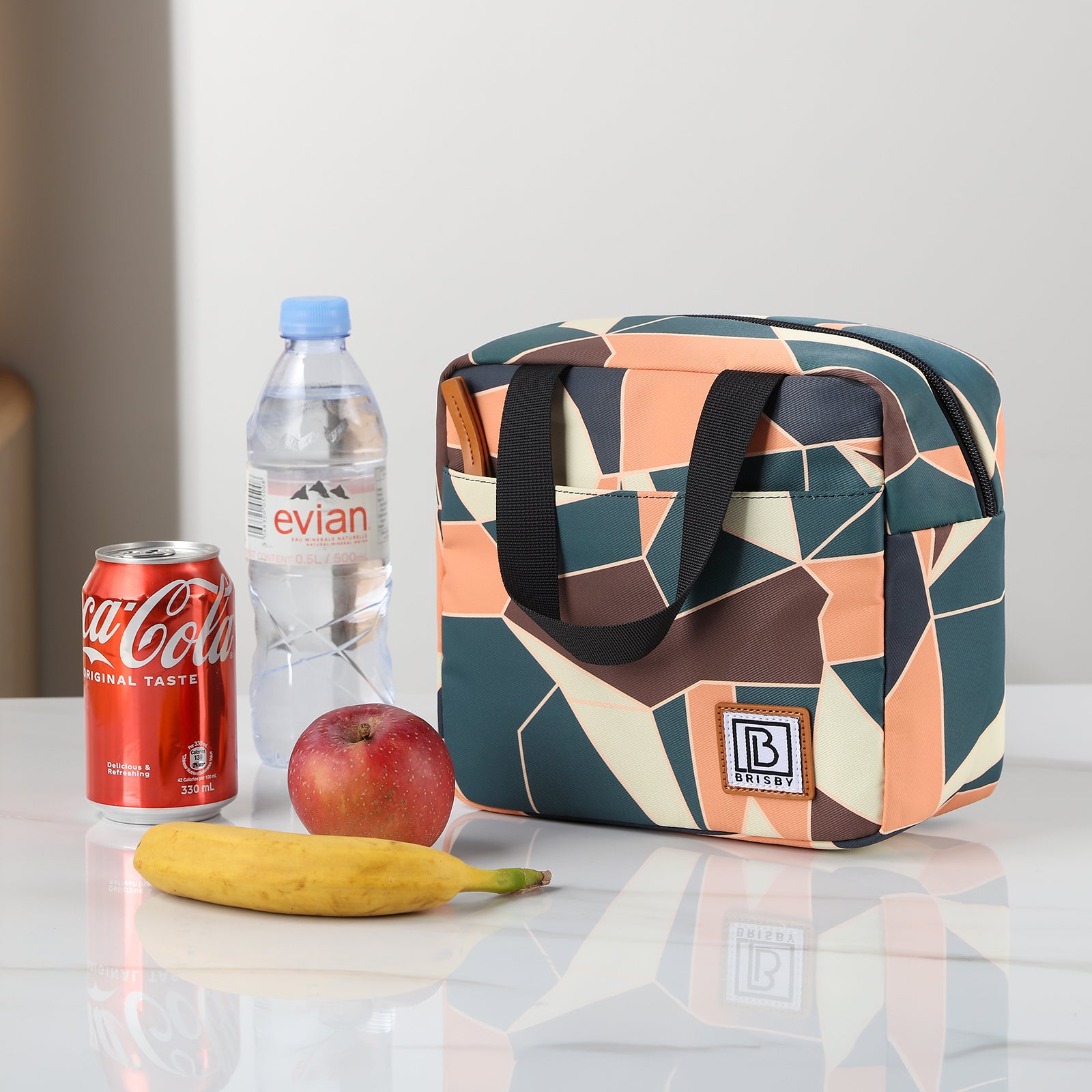 Brisby Koeltas Lunchtas 4L - Waterafstotend - Geïsoleerde Kolftas - Inclusief Koelelement - Abstract Colours