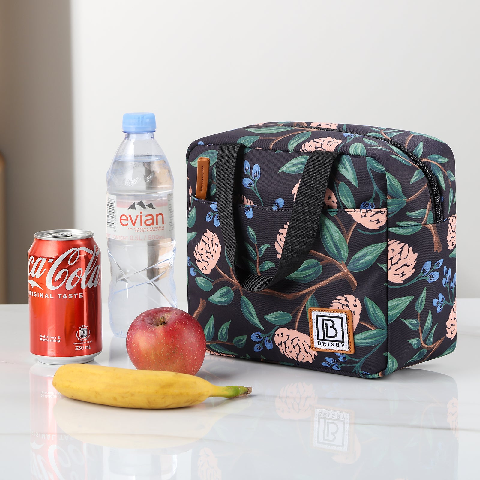 Brisby Koeltas Lunchtas 4L - Waterafstotend - Geïsoleerde Kolftas - Inclusief Koelelement - Passion Flower