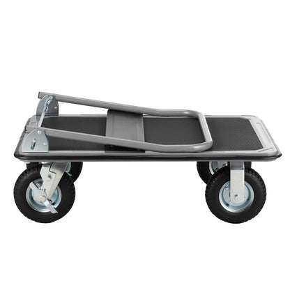 Packaway Professionele Opvouwbare Transportwagen 350 kg – Transportkar met Rubberen Luchtbanden – Rem – Antislip Laadplateau