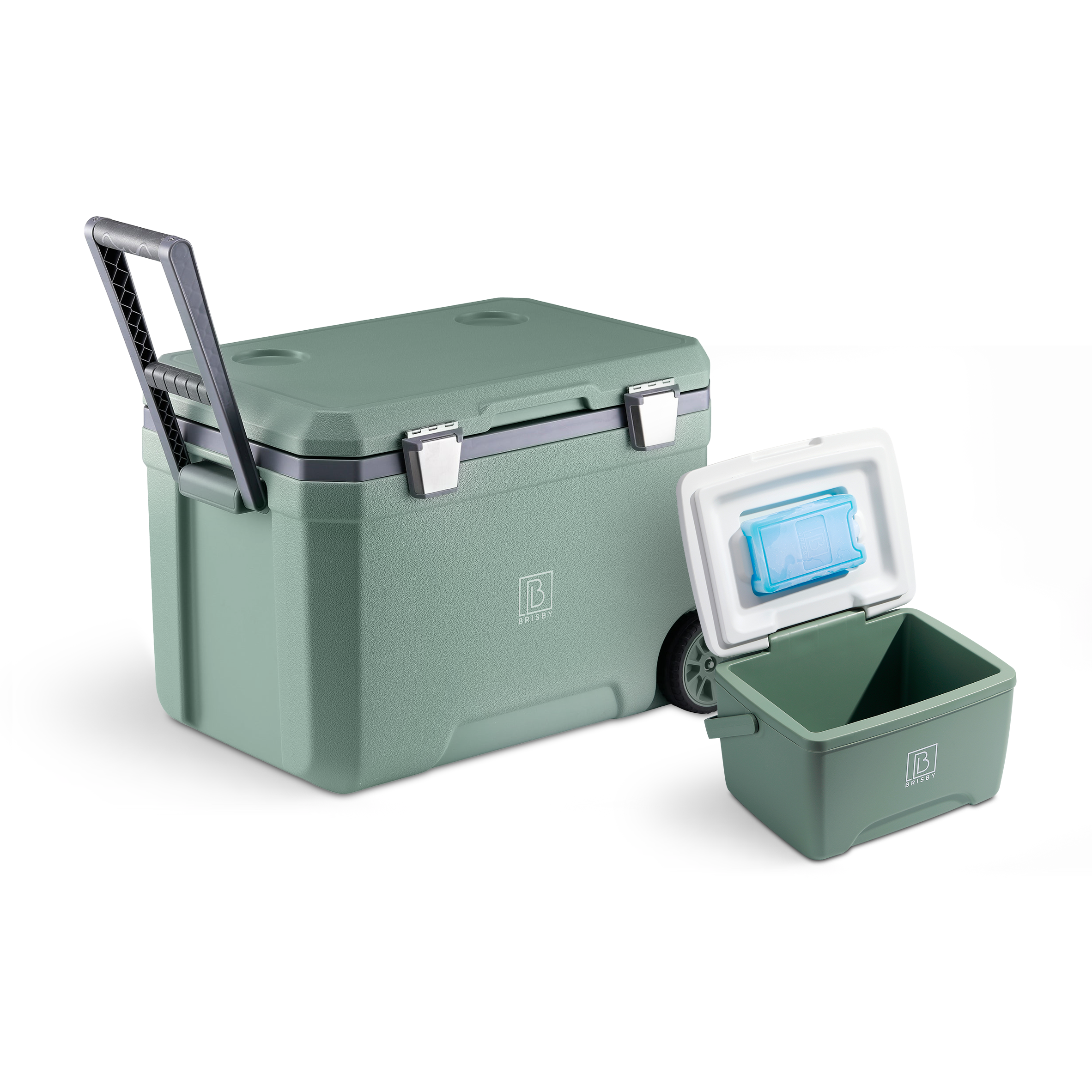Cool box 45L green - 3 days insulation - 4 cooling elements - temperature-safe closure