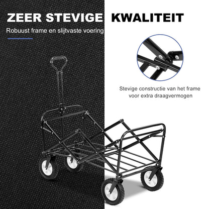 Packaway Bolderkar 70kg donkerblauw - opvouwbaar - wasbaar