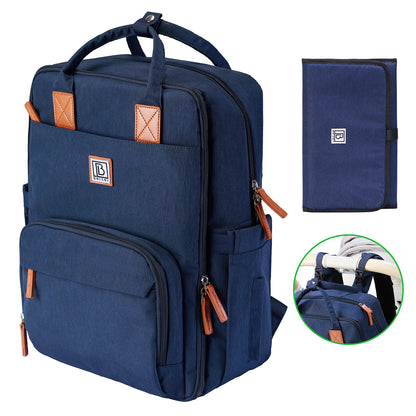 Original slijtvaste luiertas blauw - Verzorgingstas - incl. buggymontage en verschoningsmat