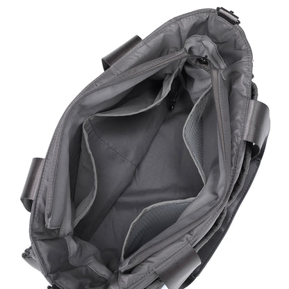 Florence diaper bag 17L grey - shoulder bag, changing bag - hard-wearing - incl. cool bag, changing mat and pram hooks - nylon