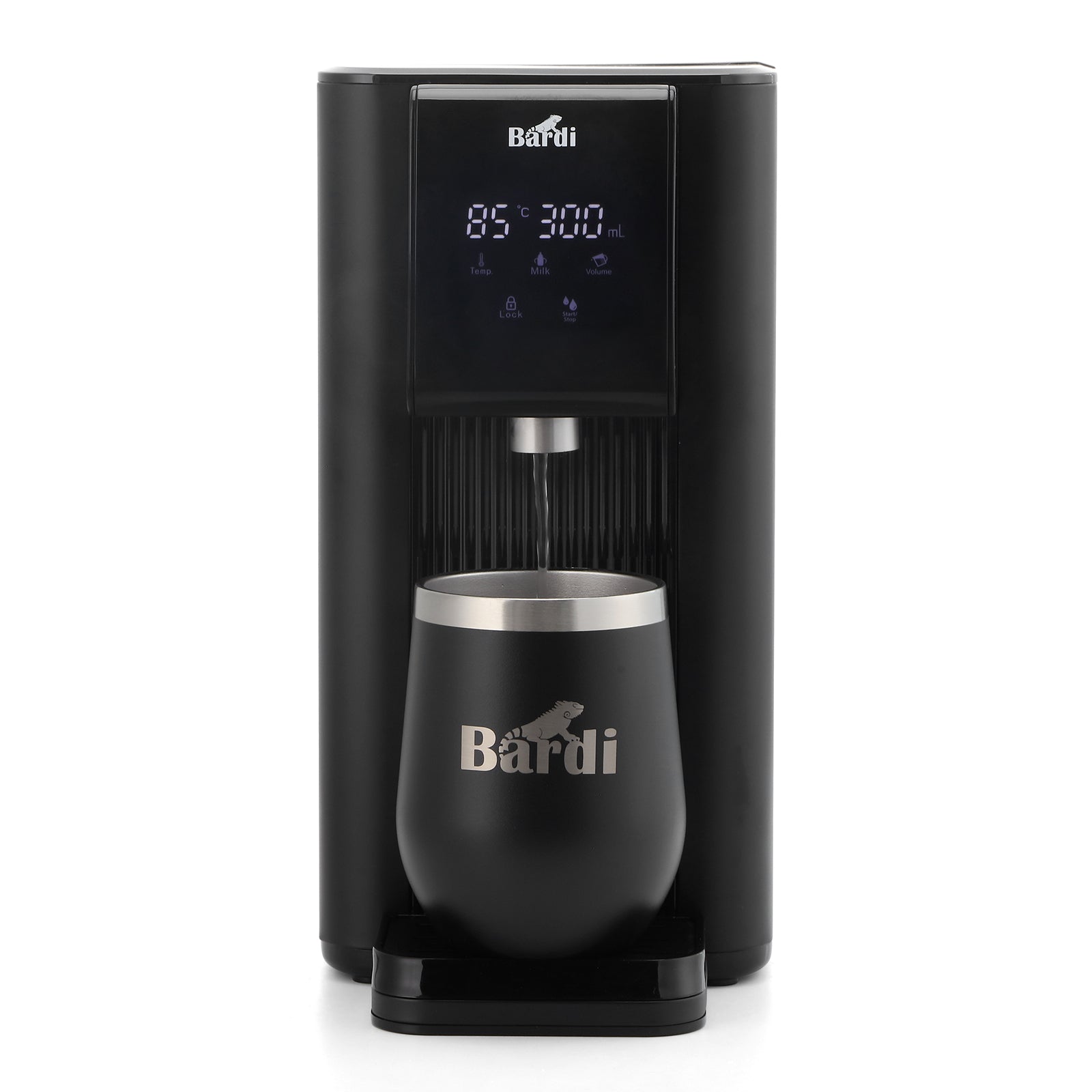 Bardi Heetwaterdispenser 2,6L zwart - incl.thermoscup + onderzetter - instant-heating - 6 temperatuurstanden