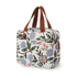 Cooler bag 4L white flowers - 4-layer insulated - free cooling element