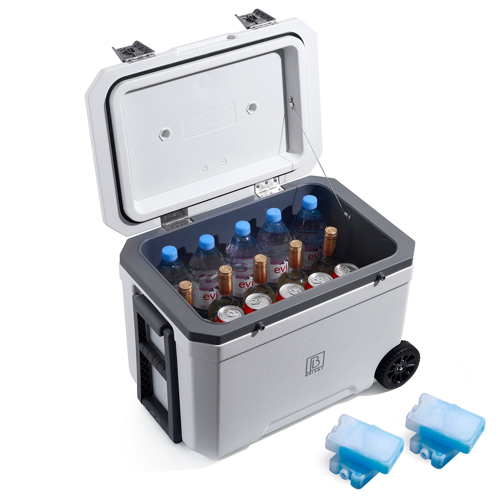 Cool box 45L white - 3 days insulation - 4 cooling elements - temperature-safe closure