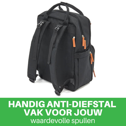 Original slijtvaste luiertas zwart - verzorgingstas - incl. buggymontage en verschoningsmat