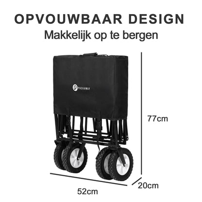 Packaway Bolderkar 70kg zwart - opvouwbaar - wasbaar