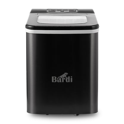 Bardi 2.0L Deluxe IJsblokjesmachine – IJsblokmaker Inclusief Luxe Thermosbeker en IJsschep – 9 Blokjes in 8 Minuten – GUNMETAL RVS