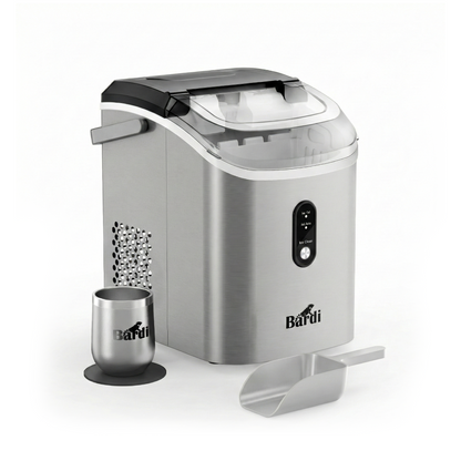 Bardi Nugget IJsblokjesmachine Rond 1,1L RVS - 15 kg/24 uur - incl. thermosbeker