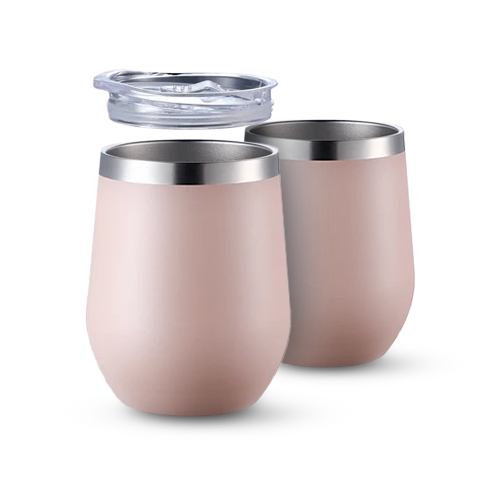 Bardi Thermosbekers 0,3L RVS roze set -  incl. deksels - dubbelwandig