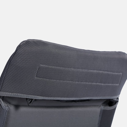 4-delige luxe campingstoelen set - 7 standen - 120 kg draagvermogen - lichtgewicht - grijs