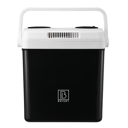 Electric cool box 25L black - AC/DC 12V, 220/230V - incl. divider - lockable lid