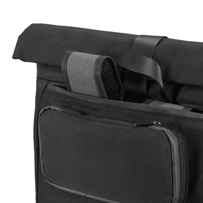 3 in 1 waterproof rolltop bicycle bag set 40-52L black-gray - 100% reflection - high visibility - bicycle bag - backpack - shoulder bag
