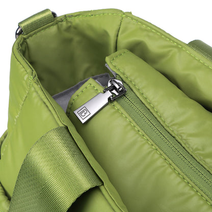Florence diaper bag 17L green - shoulder bag, care bag - hard-wearing - incl. cool bag, changing mat and stroller hooks - nylon