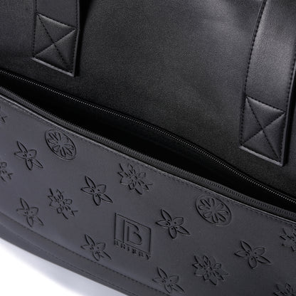 Venezia weekend bag black - shoulder bag - travel bag - hand luggage - wear-resistant - incl. hanging hooks - PU leather